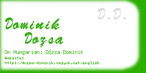 dominik dozsa business card